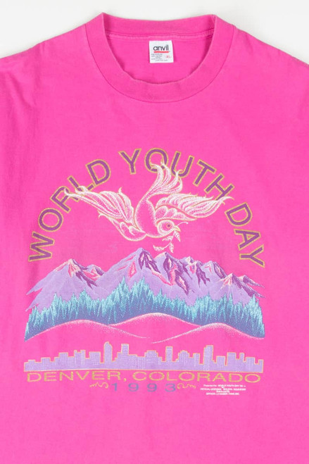 World Youth Day Denver, CO 1993 Souvenir T-Shirt (single stitch)
