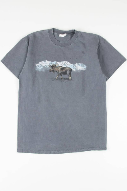 Alaska Moose Souvenir T-Shirt (single stitch)