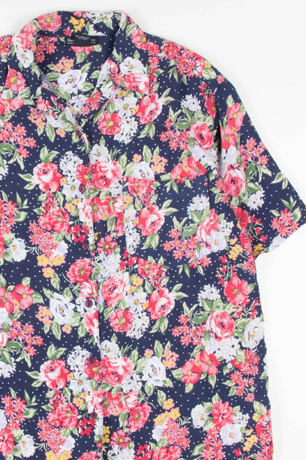 Polka Dot Roses Hawaiian Shirt 1880