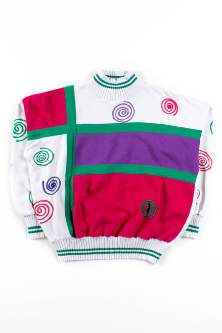 Color Block Swirls Sweatshirt