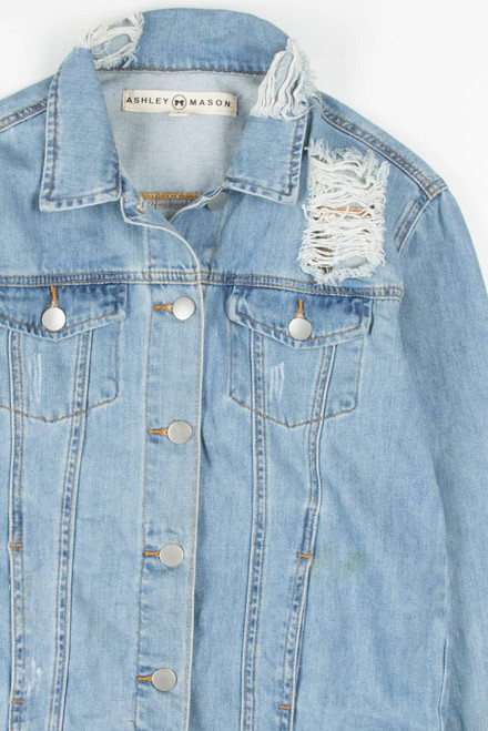 Distressed Denim Jacket 1313