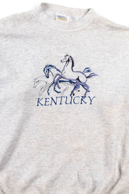 Kentucky Embroidered Horses Sweatshirt