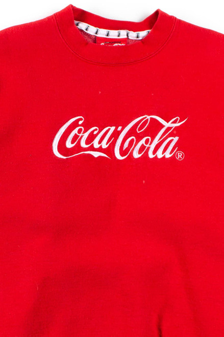 Red Embroidered Coca-Cola Sweatshirt