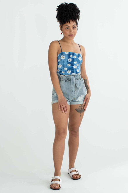 AE Paperbag Denim Mom Shorts