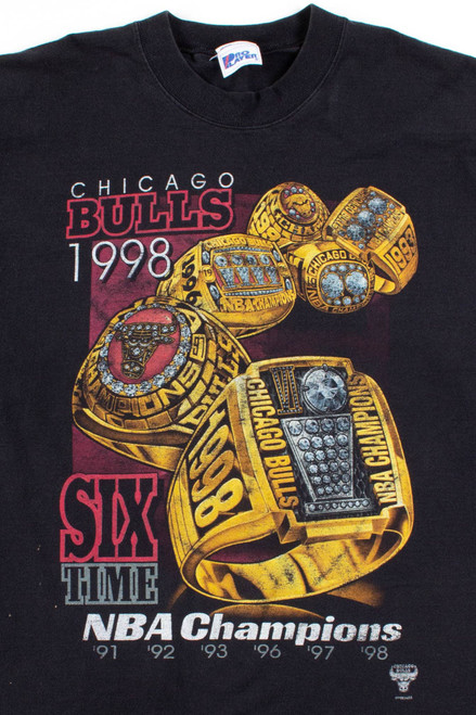 Chicago Bulls Six Time Champs T-Shirt 98'