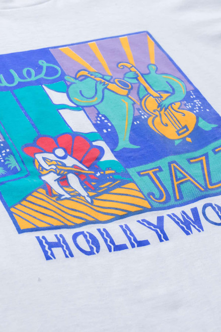 Hollywood Blues & Jazz T-Shirt (Single Stitch)