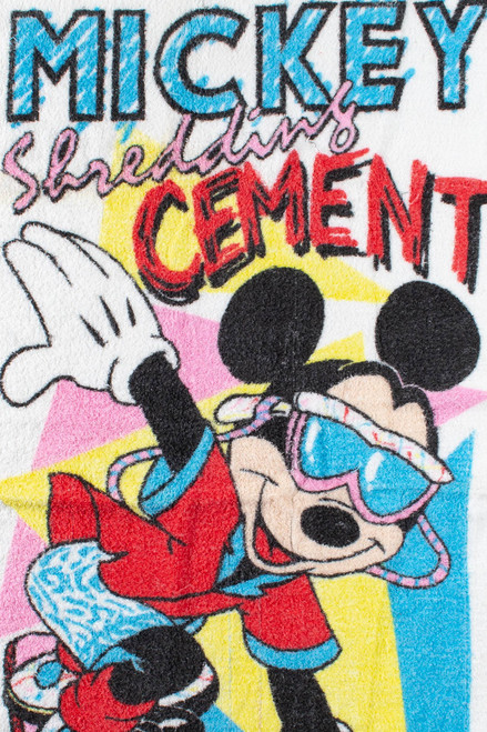 Vintage Mickey Mouse Skateboard Towel