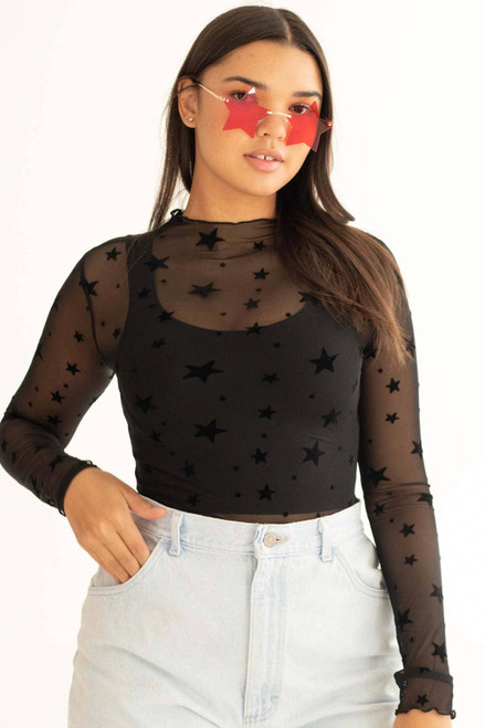 Mesh Star Bodysuit