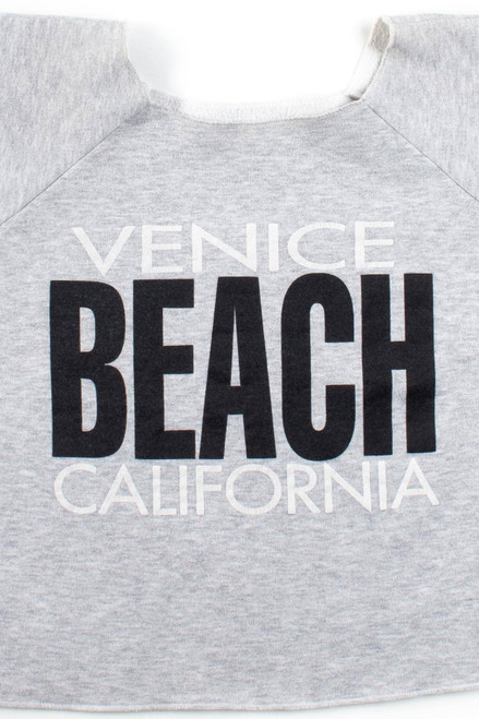 Venice Beach Oversized Cutoff Sweatshirt