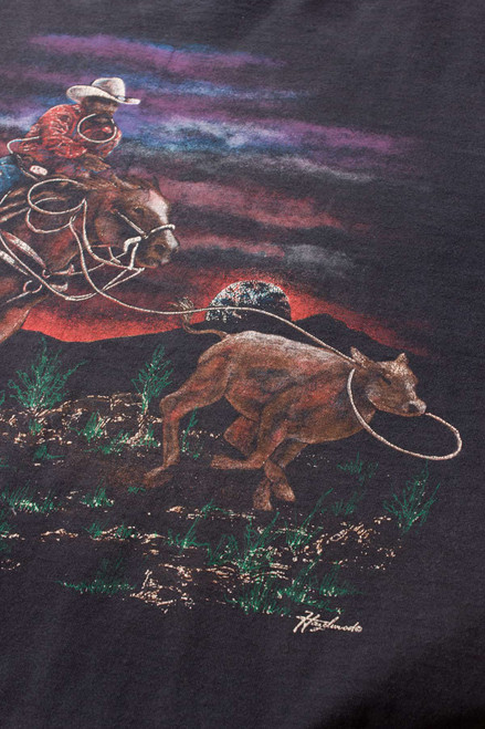 Cowboy Night Rider T-Shirt (Single Stitch)