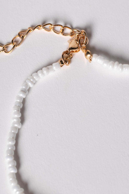 Beaded Pearl Mushroom Necklace