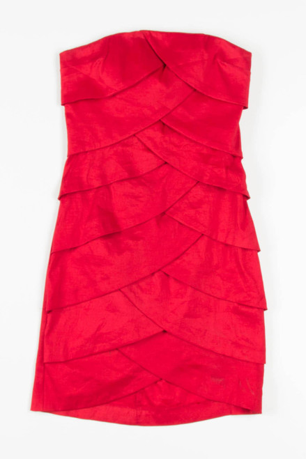 Red Scalloped Party Dress