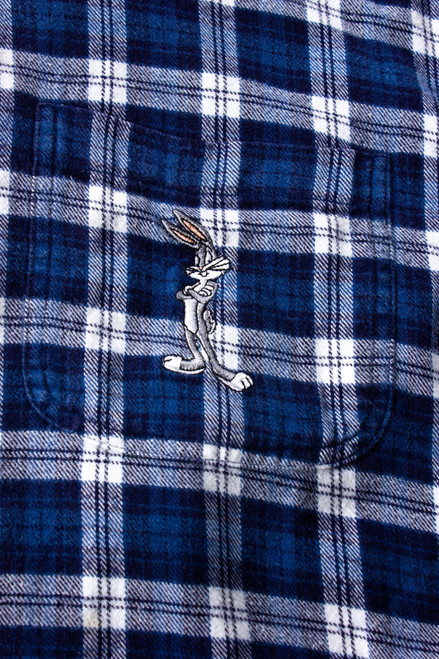 Bugs Bunny Embroidered Flannel Shirt