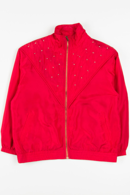 Vintage Red Silk 90s Jacket 19442