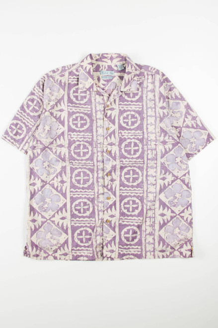 Vintage Purple Batik Bay Hawaiian Shirt 2001