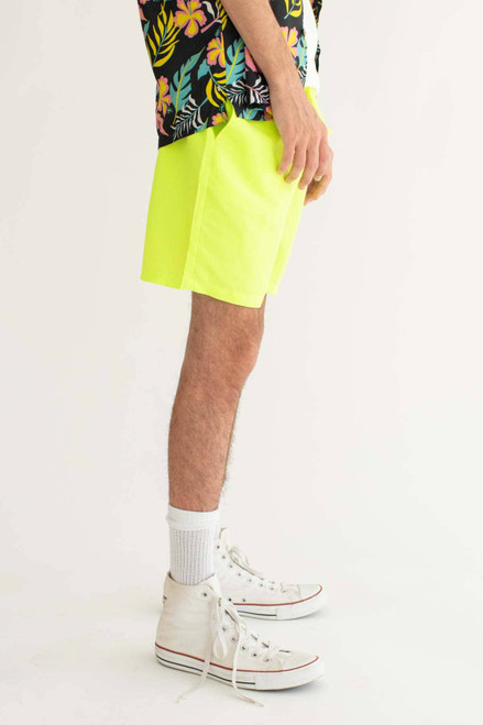 Neon Yellow Volley Shorts