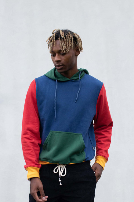 Primary Color Block Hoodie