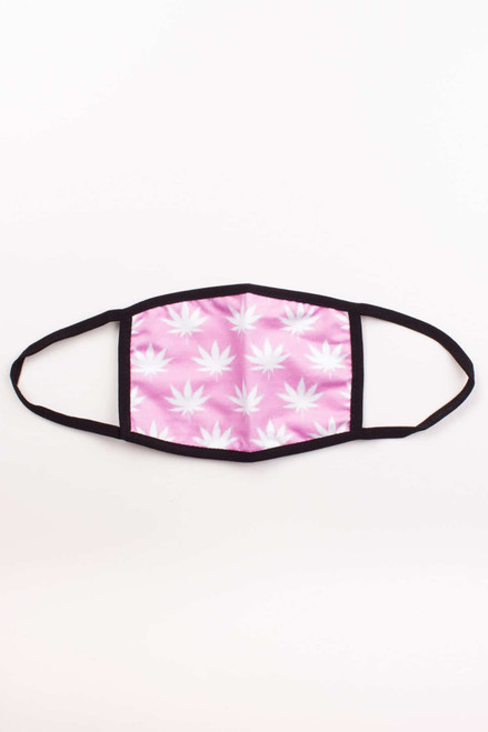 Pink Weed Face Mask