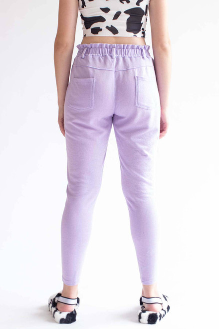 Lavender Paper Bag Waist Sweatpants