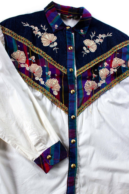 Vintage Thums-Up Embroidered Blouse(1990s)