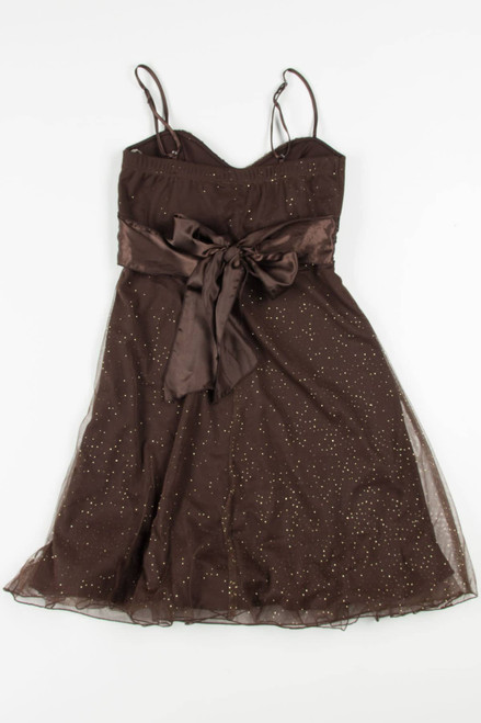 Brown Glitter Party Dress 680