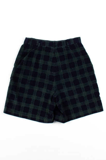 Vintage Plaid Corduroy High Rise Short