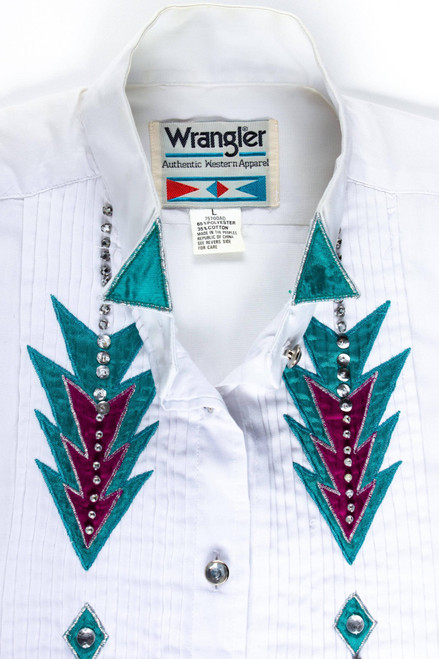 Vintage Pleated Wrangler Button Up Shirt