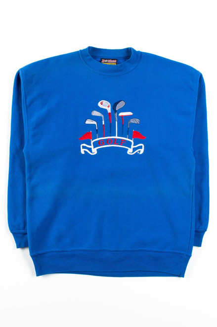 Vintage Embroidered Golf Clubs Sweatshirt