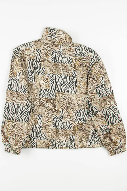 Animal Print Patchwork 90s Jacket 19584