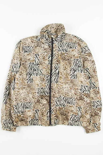 Animal Print Patchwork 90s Jacket 19584