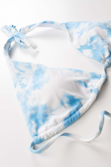 Cloud Print Tie Bikini Top