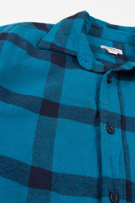 Vintage Blue Flannel Shirt 3470