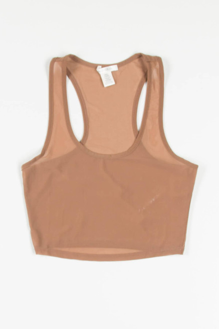 Hazelnut Mesh Cropped Tank