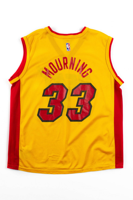 Alonzo Mourning Gold Miami Heat NBA Jersey