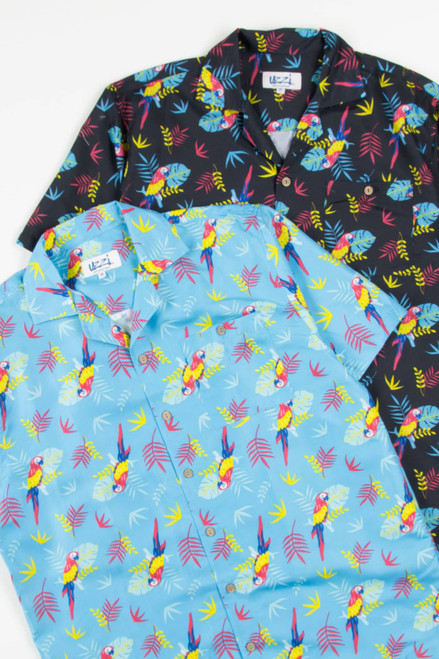 Blue Tropical Macaw Hawaiian Shirt