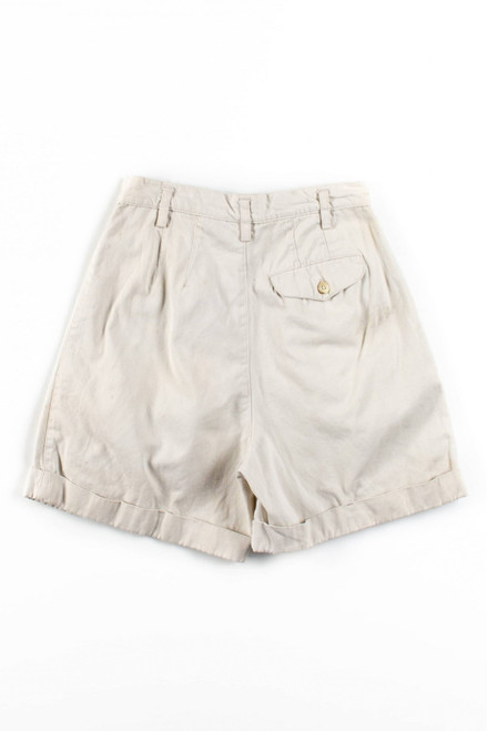 Vintage Pleated Khaki Short