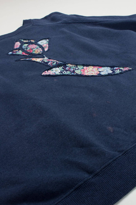 Floral Inset Sweatshirt