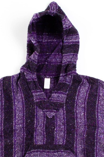 Vintage Purple Stripe Baja Hoodie