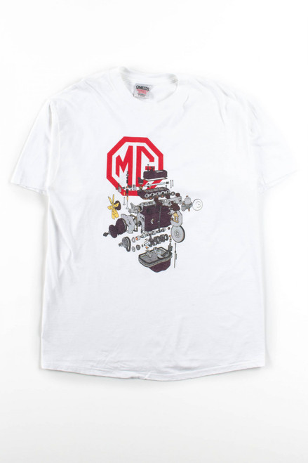 MG Engine Exploded View Vintage T-Shirt