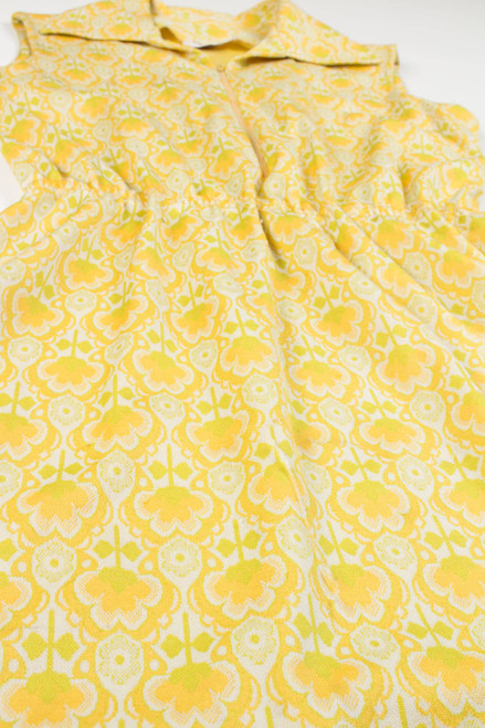 Vintage Yellow Floral Haymaker Dress