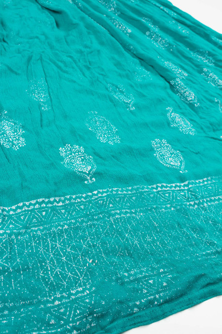 Faded Teal Hippie Maxi Skirt 501