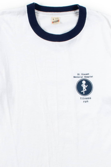 Vintage St. Vincent Memorial Hospital Ringer T-Shirt (1980s)