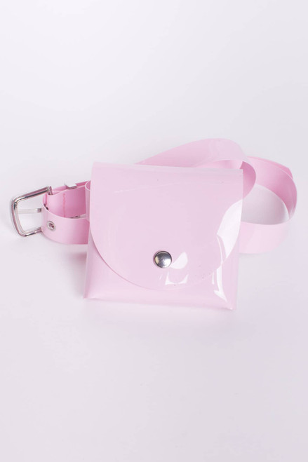 Pink Vinyl Belt Bag