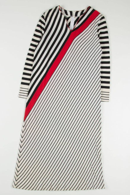 Diagonal Striped Maxi Dress