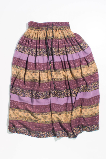 Vintage Purple Hippie Maxi Skirt