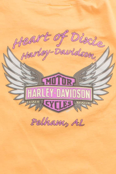 Woman's Cut Heart of Dixie Harley Davidson Tee