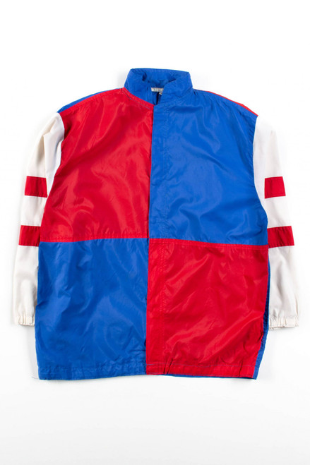 Vintage Red, White, & Blue Color Block Jacket