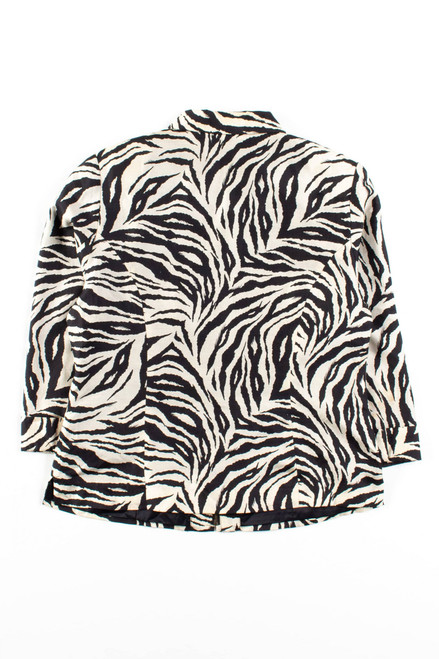 Vintage Silk Zebra Stripe Jacket