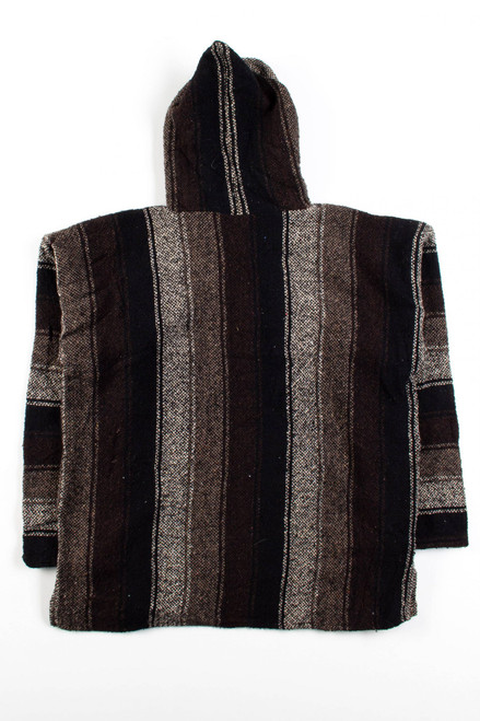 Vintage Brown Striped Baja Hoodie