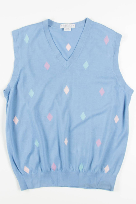 Baby Blue Diamond Sweater Vest 226